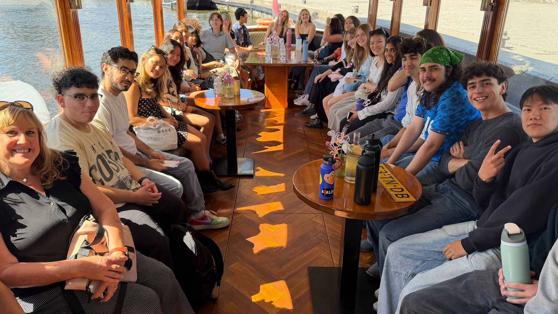 An Amsterdam canal boat tour