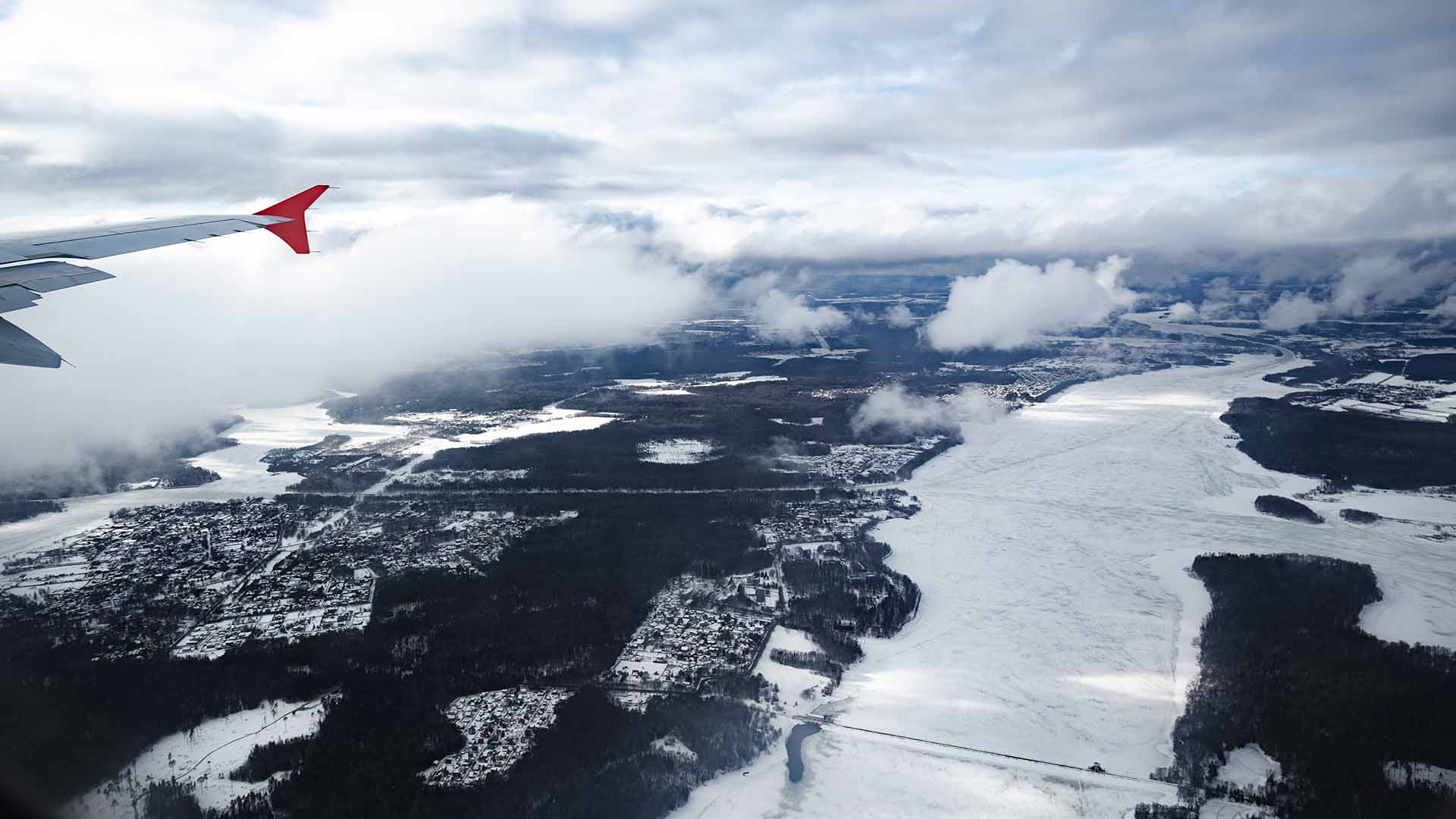 A flight north to Luleå, inside the Arctic region