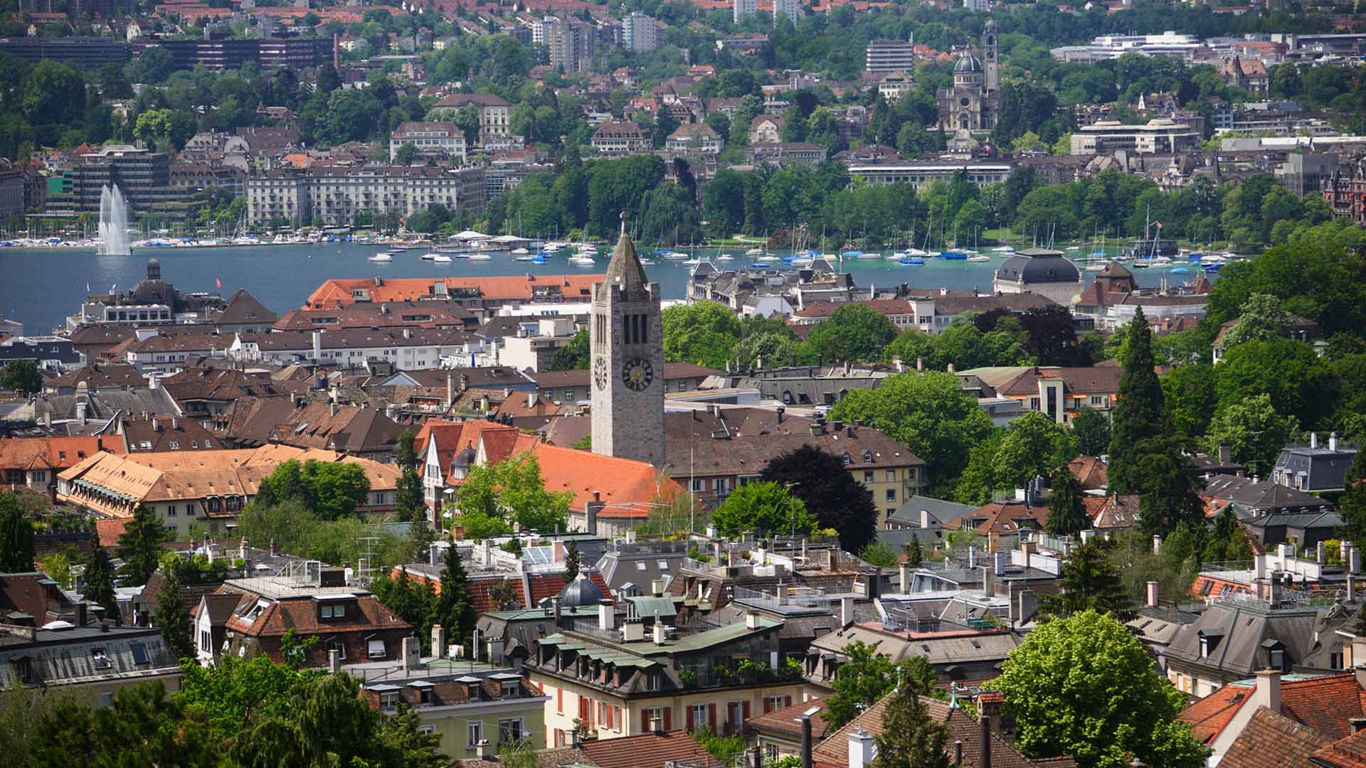 Rail transfer from Lucerne to Zurich, Switzerland's largest city
