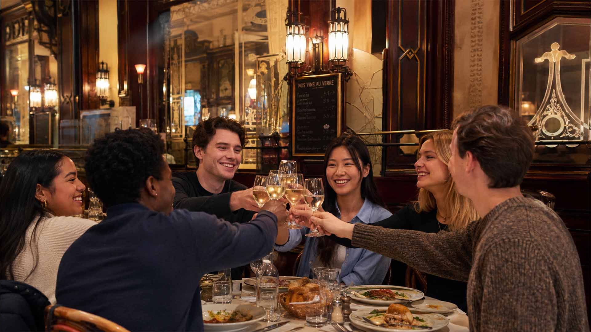 Welcome dinner at a historic Art Deco brasserie and a farewell dinner to close the program