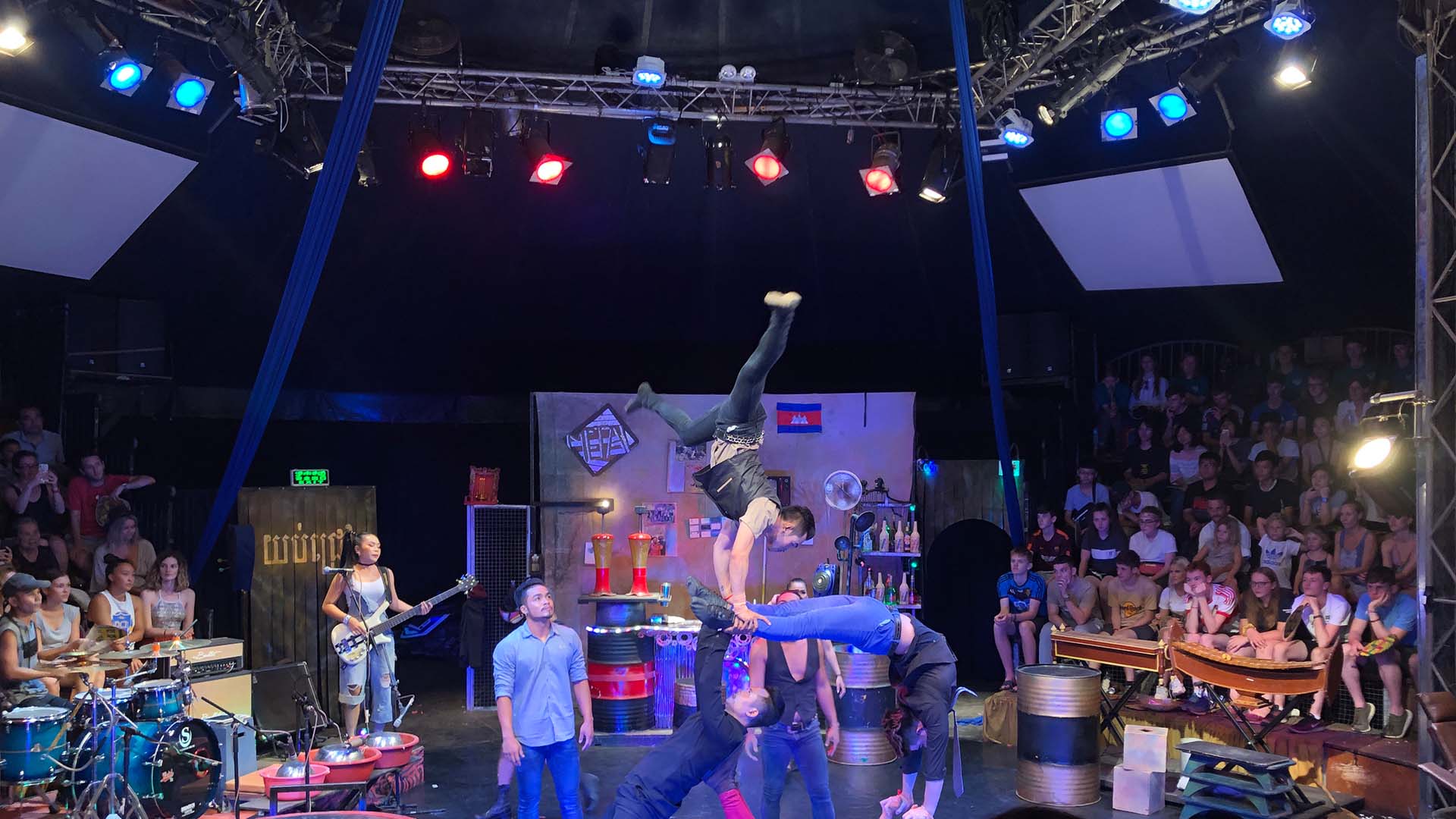 A contemporary Cambodian circus performance