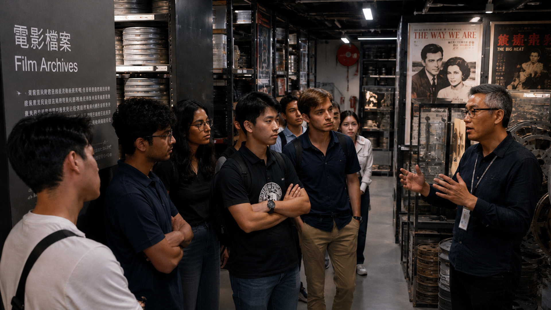 Guided visits to film archives, production houses and studios