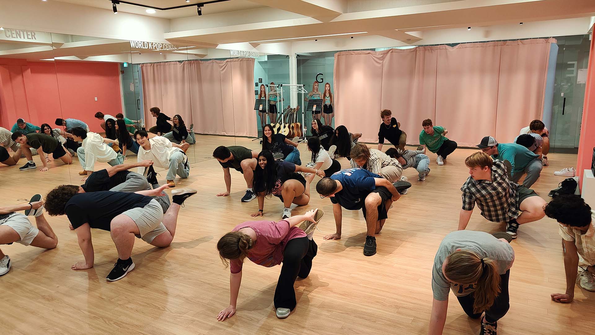 A professional K-Pop dance class