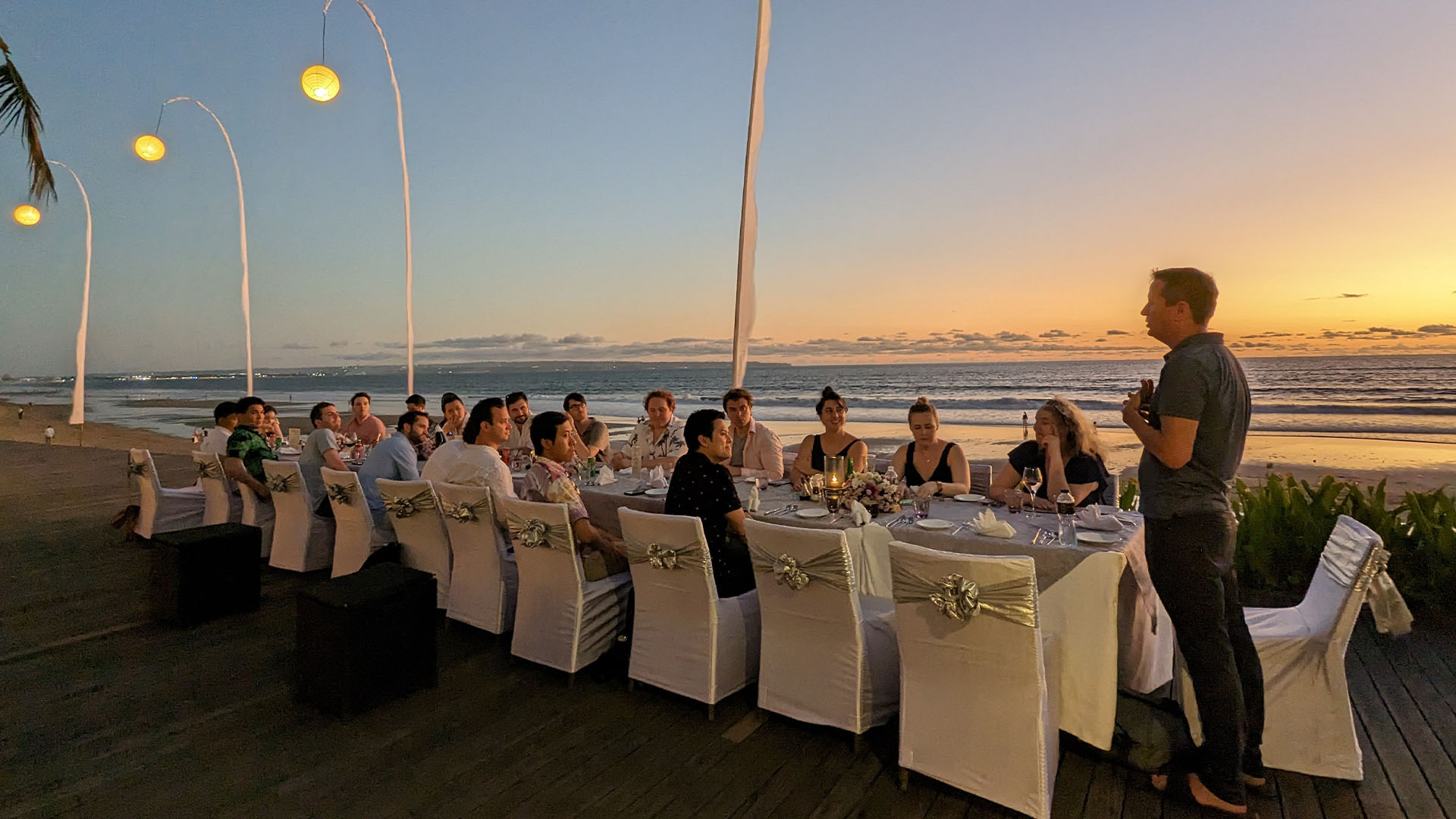 A beachside closing dinner in Sanur