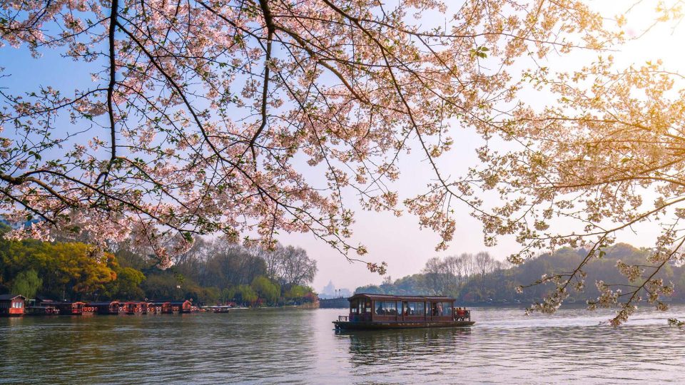 Boat Ride on West Lake in Hangzhou China
