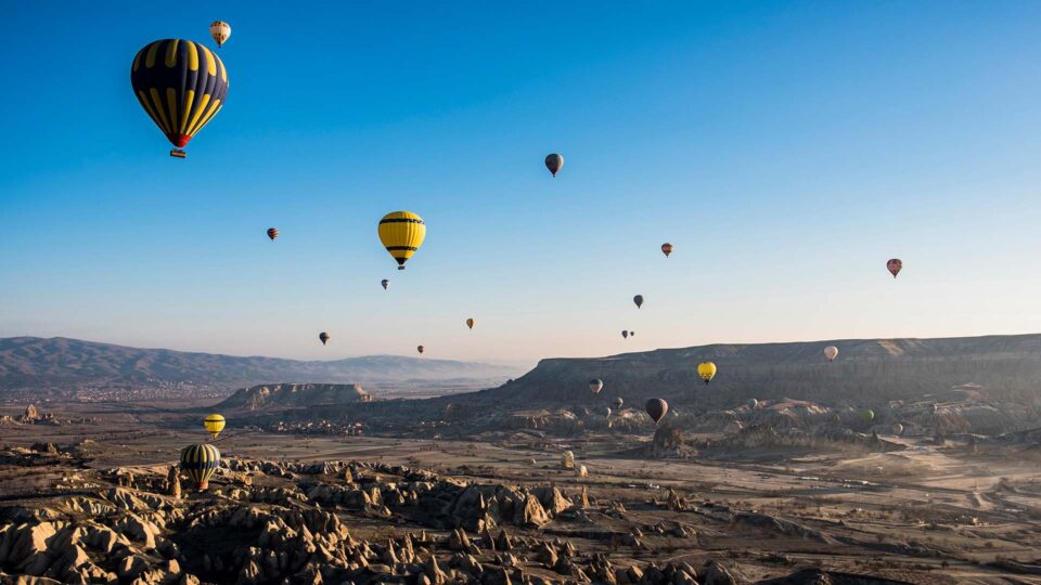 Hot air balloon rides over Cappadocia - Turkey